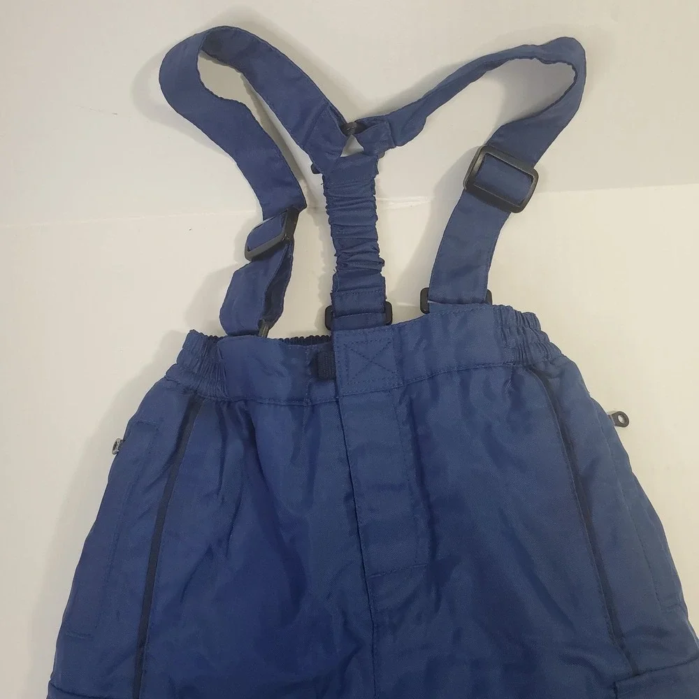 Vintage Gymboree 12-18 Month Blue Fleece Lined Snow Pants Bibs Winter Overalls